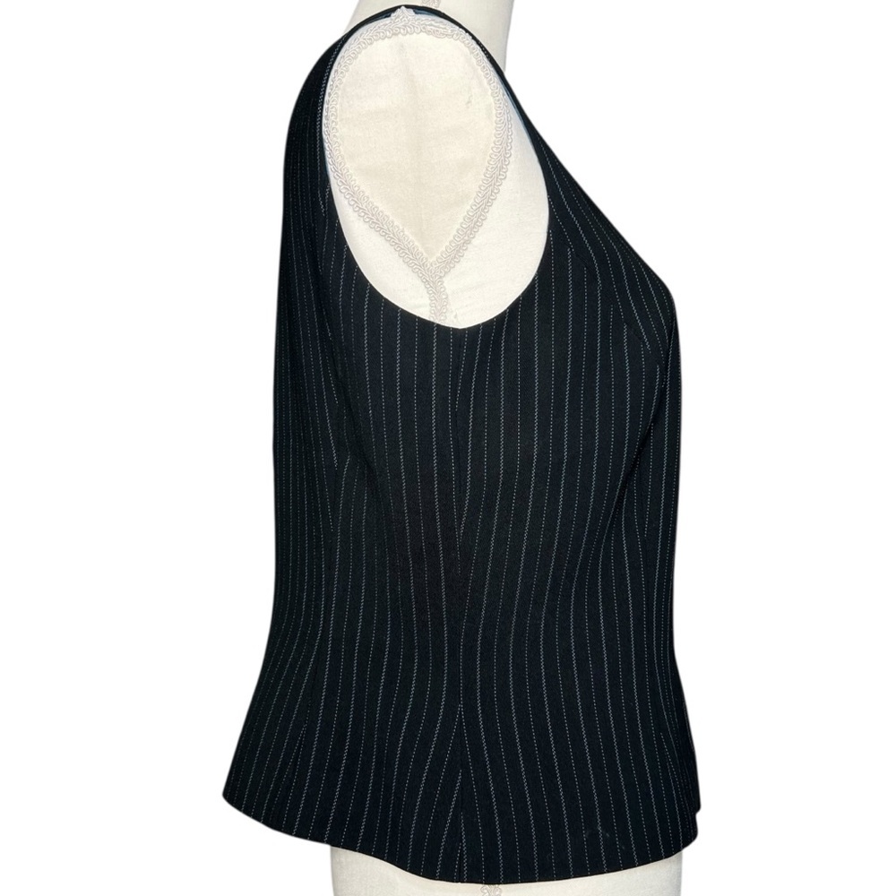 Tahari Authur S Levine Petite Suiting Camisole Women’s Top Size 12P Black Blue - Picture 4 of 7